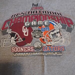 NCAA Gray Vintage BCS National Championship Tee - Sooners vs Gators